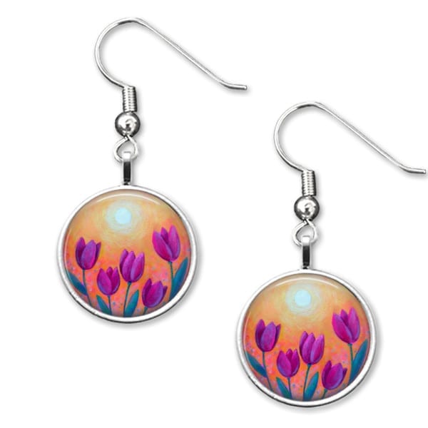 Tulip drop earrings