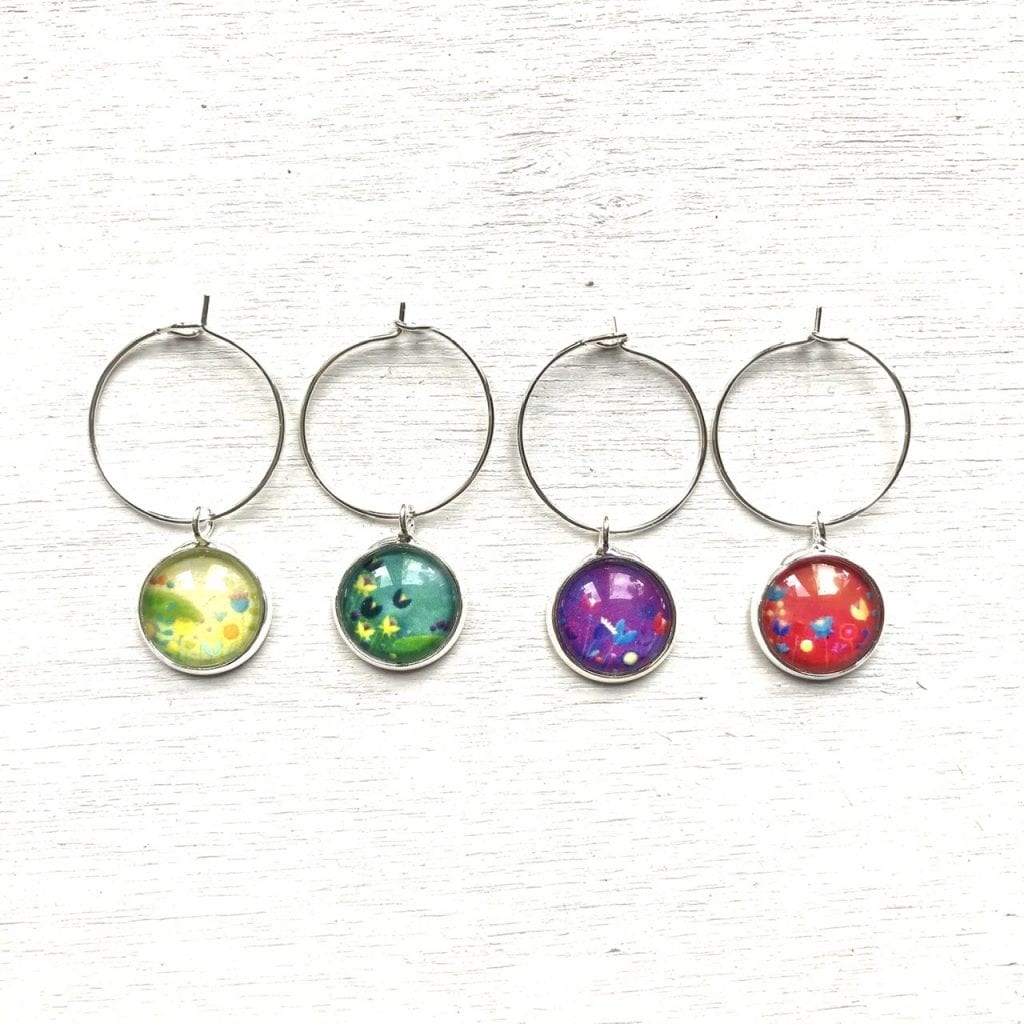 wine glass charms