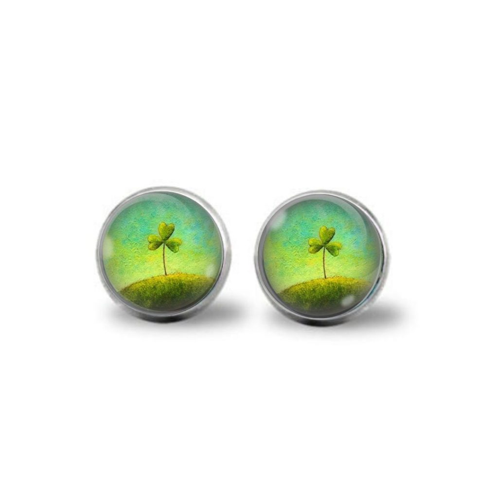Shamrock stud earrings | Irish earrings