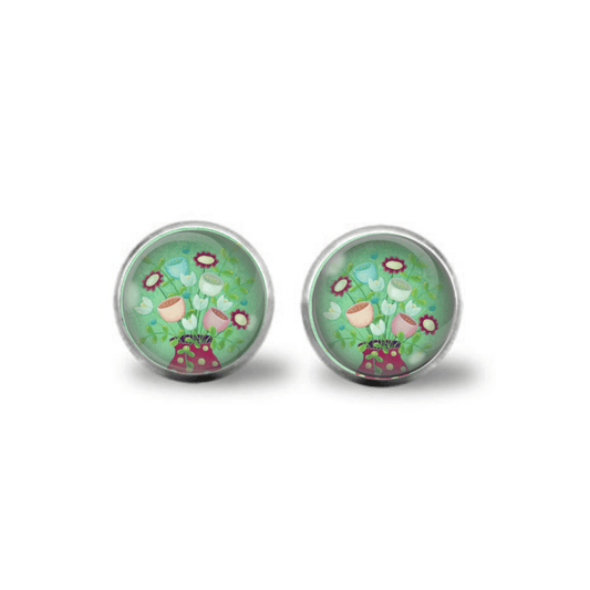 Mint Pastel Green post earrings "Life in Pastels"