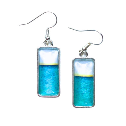 Sea Breeze Rectangle Drop Earrings