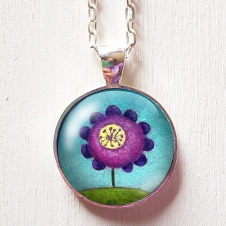 Purple Flower necklace