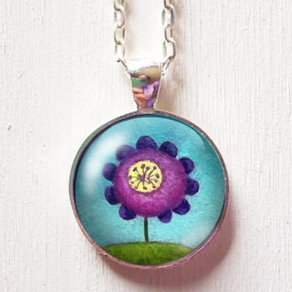 Purple Flower necklace