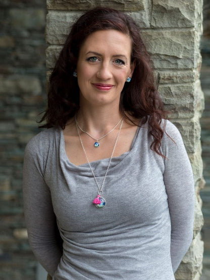 Mini Red and Grey necklace