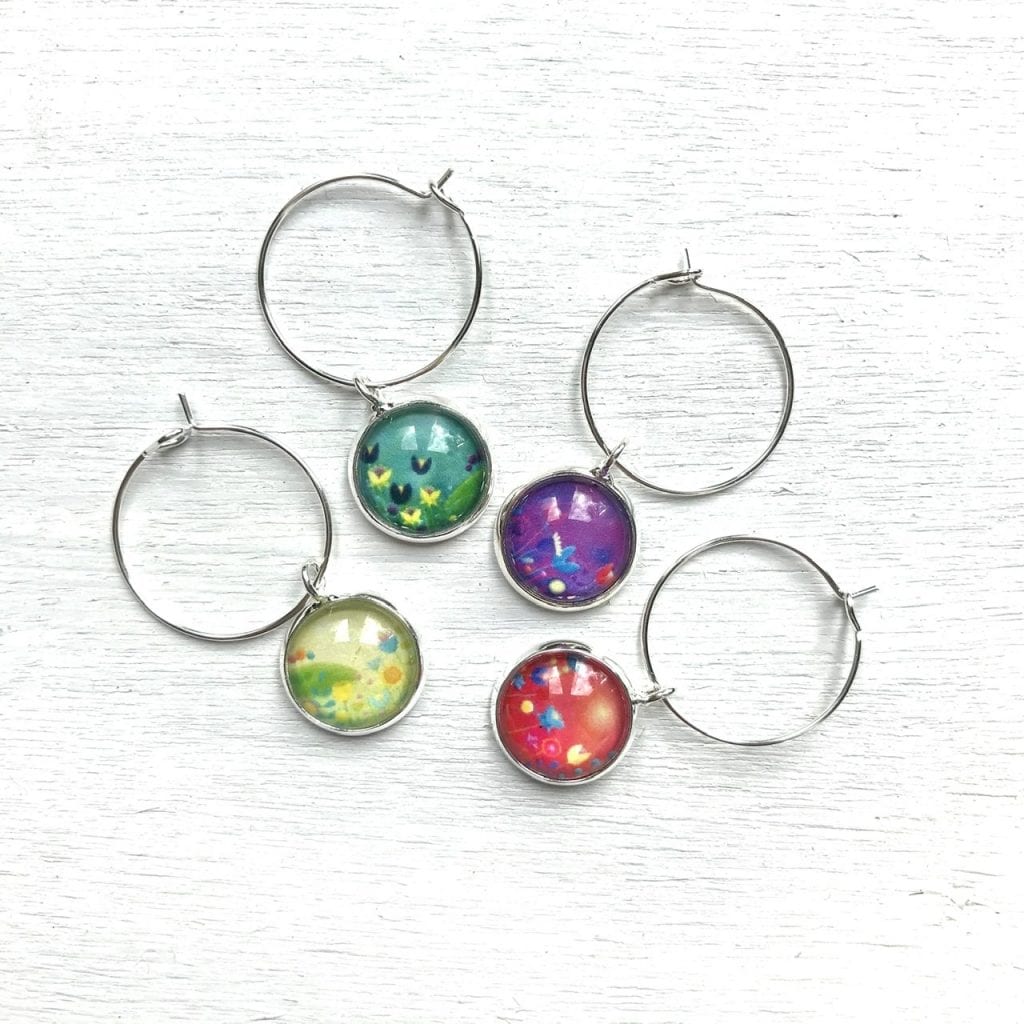 wine glass charms
