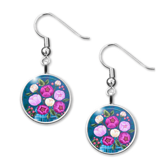 Peonies Drop Earrings
