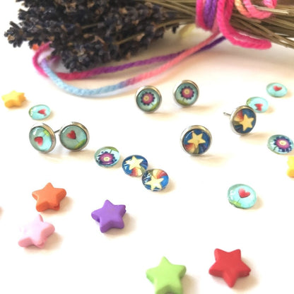 Small Christmas Earrings | post earrings | stud earrings | Kids Jewellery by Amélie Gagné Studio