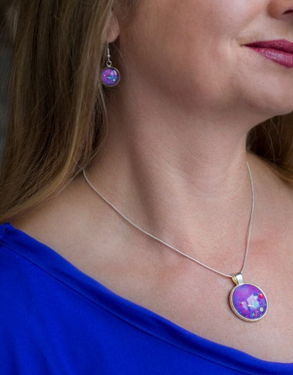 Moon and Flower Necklace