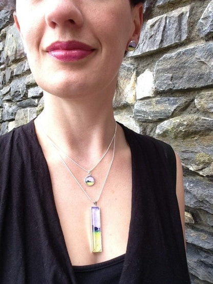 Long Pendant | Tall Necklace "Shadows"