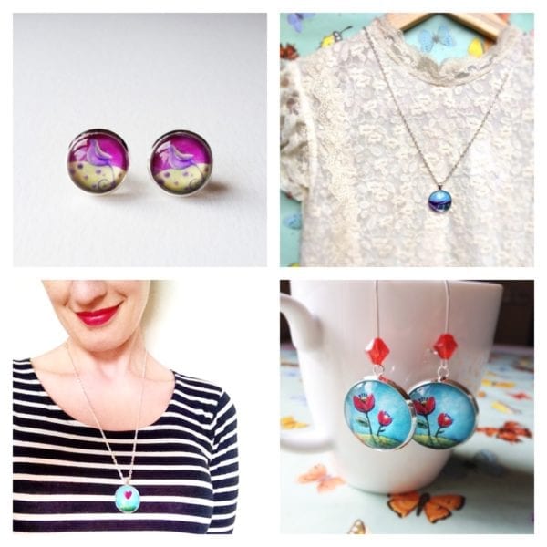 post earrings "Sing from the Tree Tops"