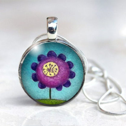 Purple Flower necklace