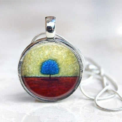 Blue Tree Necklace