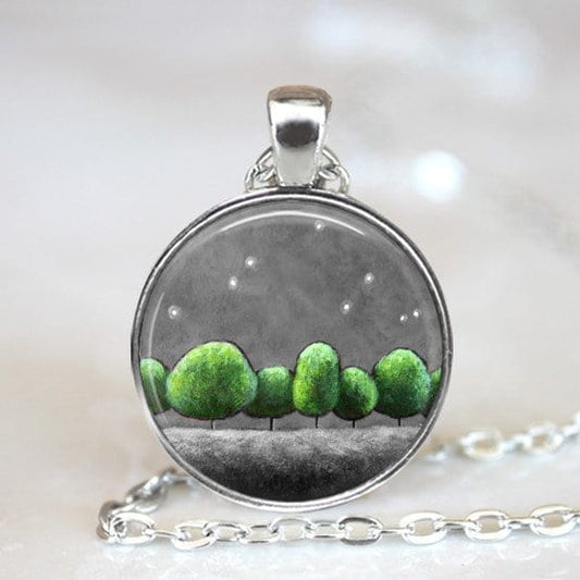 Green and grey necklace Amelie Gagne Studio