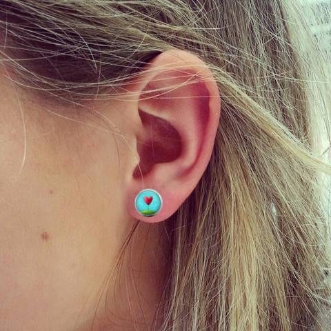 Small Heart Earrings | post earrings | stud earrings | Kids Jewellery by Amélie Gagné Studio