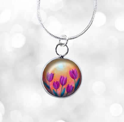 small tulip necklace