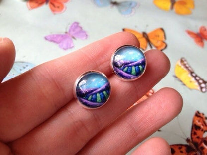 post earrings "Lavender Fields"
