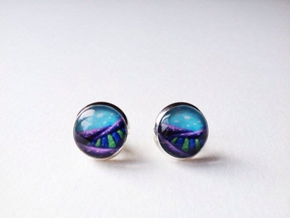 post earrings "Lavender Fields"