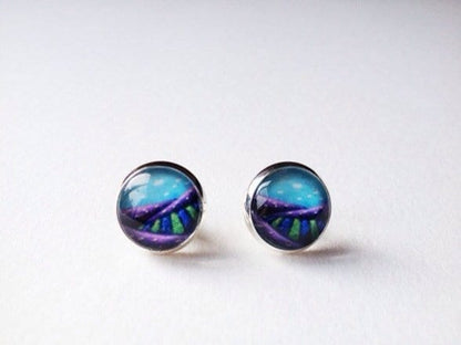 post earrings "Lavender Fields"