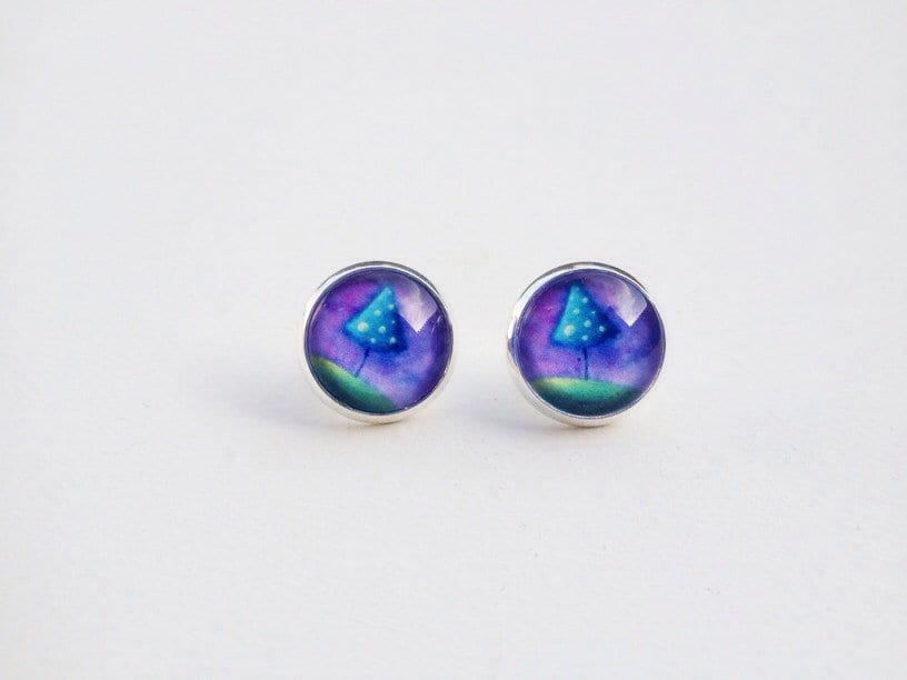 post earrings "A Gentle Breeze"