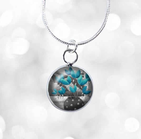 Mini Blue & Grey necklace