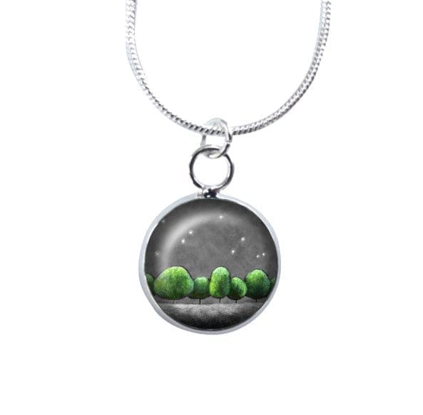 Green and grey necklace