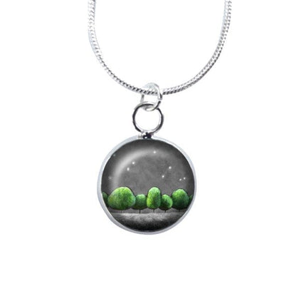 Green and grey necklace