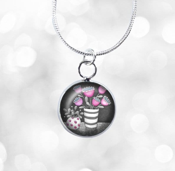 Mini Pink and Grey necklace
