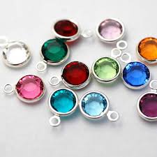 Crystal birthstone charm